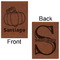 Pumpkins Leatherette Journals - Large - Double Sided - Front & Back View