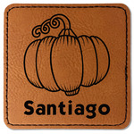 Pumpkins Faux Leather Iron On Patch - Square (Personalized)