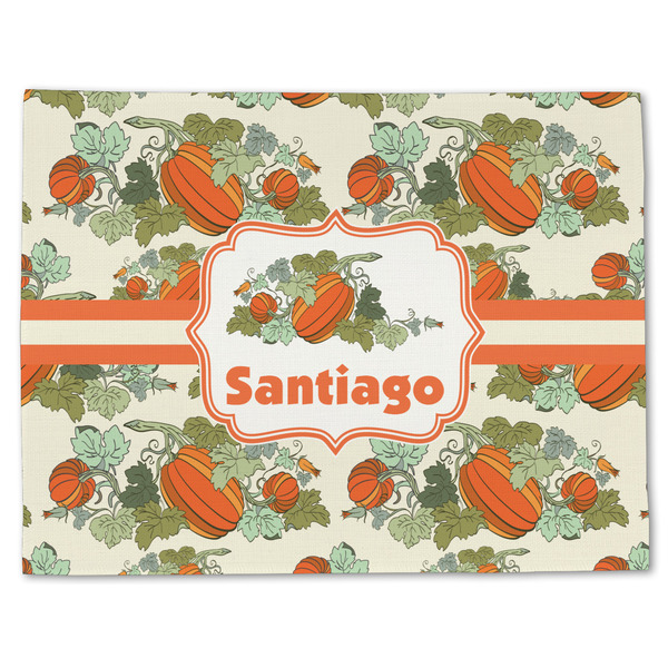 Custom Pumpkins Single-Sided Linen Placemat - Single w/ Name or Text