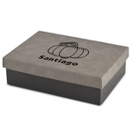 Pumpkins Medium Gift Box w/ Engraved Leather Lid (Personalized)