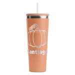 Pumpkins RTIC Everyday Tumbler with Straw - 28oz - Peach - Double-Sided (Personalized)