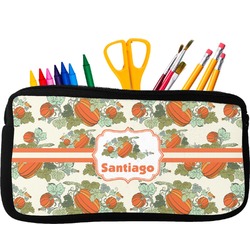 Pumpkins Neoprene Pencil Case - Small w/ Name or Text