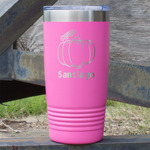 Pumpkins 20 oz Stainless Steel Tumbler - Pink - Double Sided (Personalized)