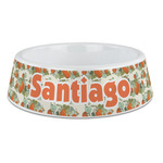 Pumpkins Plastic Dog Bowl - Large (Personalized)