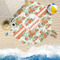 Pumpkins Round Beach Towel Lifestyle