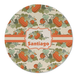 Pumpkins Round Linen Placemat (Personalized)