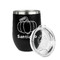 Pumpkins Stainless Wine Tumblers - Black - Double Sided - Alt View