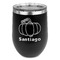 Pumpkins Stainless Wine Tumblers - Black - Double Sided - Front