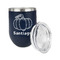 Pumpkins Stainless Wine Tumblers - Navy - Double Sided - Alt View