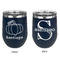 Pumpkins Stainless Wine Tumblers - Navy - Double Sided - Approval