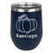 Pumpkins Stainless Wine Tumblers - Navy - Double Sided - Front