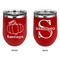 Pumpkins Stainless Wine Tumblers - Red - Double Sided - Approval