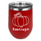 Pumpkins Stainless Wine Tumblers - Red - Double Sided - Front