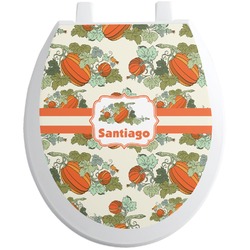 Pumpkins Toilet Seat Decal - Round (Personalized)