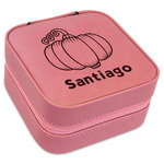 Pumpkins Travel Jewelry Boxes - Pink Leather (Personalized)