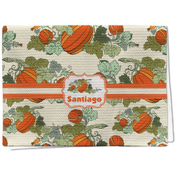 Pumpkins Kitchen Towel - Waffle Weave (Personalized)