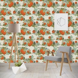 Pumpkins Wallpaper & Surface Covering (Water Activated - Removable)