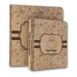 Pumpkins Wood 3-Ring Binder (Personalized)