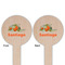 Pumpkins Wooden 6" Food Pick - Round - Double Sided - Front & Back