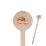 Pumpkins Round Wooden Stir Sticks (Personalized)