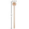 Pumpkins Wooden 7.5" Stir Stick - Round - Dimensions