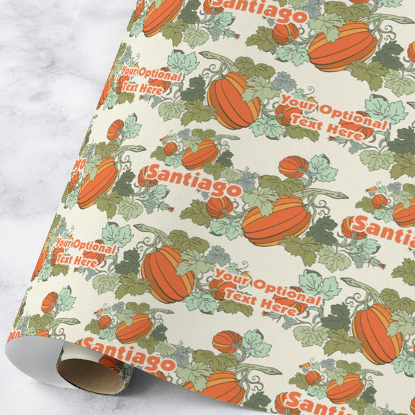 Custom Pumpkins Wrapping Paper Roll - Large - Matte (Personalized)