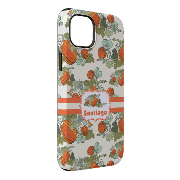 Custom Pumpkins iPhone Case - Rubber Lined - iPhone 14 Plus (Personalized)