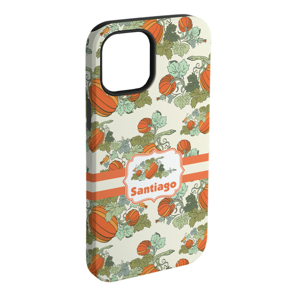 Custom Pumpkins iPhone Case - Rubber Lined - iPhone 15 Plus (Personalized)