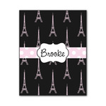 Black Eiffel Tower Wood Print - 11x14 (Personalized)