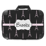 Black Eiffel Tower Hard Shell Briefcase - 18" (Personalized)