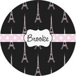 Black Eiffel Tower Multipurpose Round Labels - 2" (Personalized)