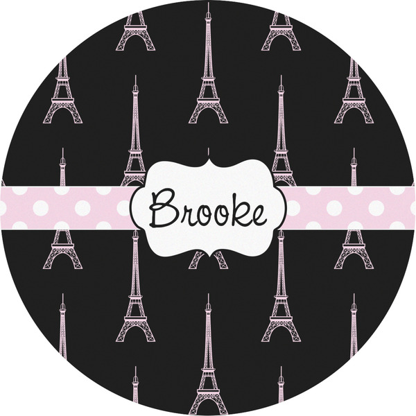 Custom Black Eiffel Tower Multipurpose Round Labels - 2" (Personalized)