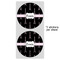 Black Eiffel Tower 5" Multipurpose Round Label - Sheet