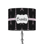 Black Eiffel Tower 8" Drum Lamp Shade - Fabric (Personalized)