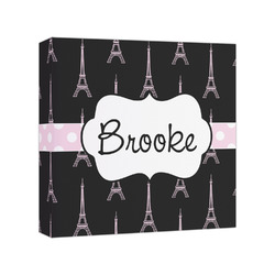 Black Eiffel Tower Canvas Print - 8x8 (Personalized)