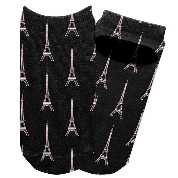 Custom Black Eiffel Tower Adult Ankle Socks