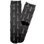 Black Eiffel Tower Adult Crew Socks