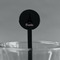 Black Eiffel Tower Black Plastic 7" Stir Stick - Round - Main