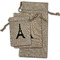 Black Eiffel Tower Burlap Gift Bags - (PARENT MAIN) All Three