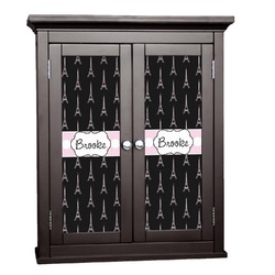 Black Eiffel Tower Cabinet Decal - Large (Personalized)
