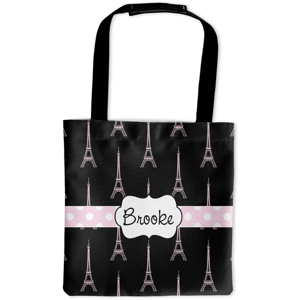 Custom Black Eiffel Tower Auto Back Seat Organizer Bag (Personalized)