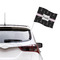 Black Eiffel Tower Car Flag - Large - LIFESTYLE