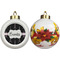 Black Eiffel Tower Ceramic Christmas Ornament - Poinsettias (APPROVAL)