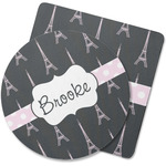 Black Eiffel Tower Rubber Backed Coaster (Personalized)