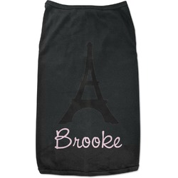 Black Eiffel Tower Black Pet Shirt (Personalized)