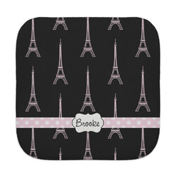 Black Eiffel Tower Face Towel (Personalized)