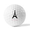 Black Eiffel Tower Golf Balls - Generic - Set of 3 - FRONT