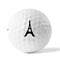 Black Eiffel Tower Golf Balls - Titleist - Set of 12 - FRONT