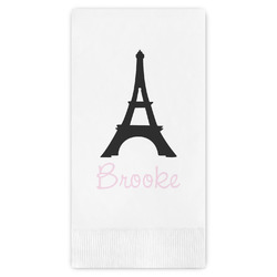 Black Eiffel Tower Guest Paper Towels - Full Color (Personalized)