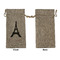 Black Eiffel Tower Large Burlap Gift Bags - Front Approval